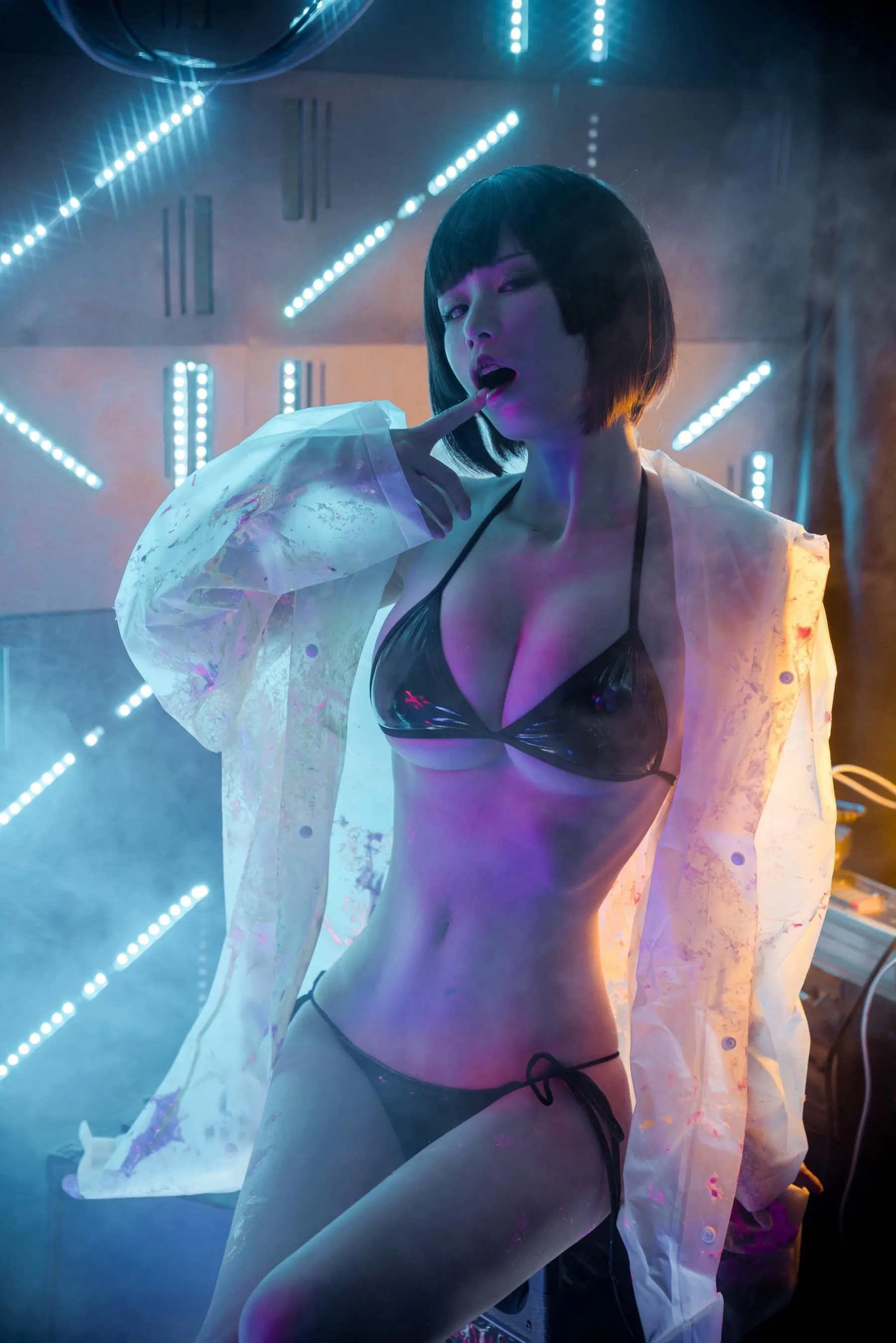 爱老师_PhD – NO.44 涂料雨衣 [10P]插图7